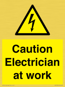 Caution Electrician at work